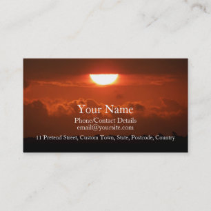 TARJETA DE NEGOCIO DE SILhouette Sunset