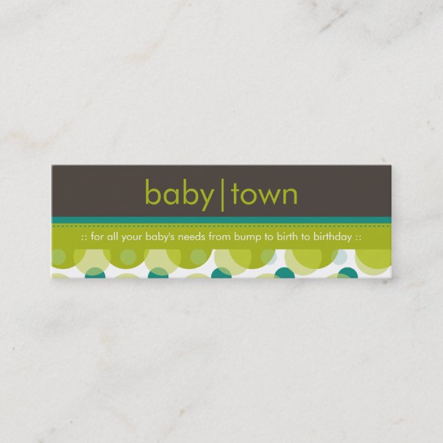 TARJETA DE NEGOCIO DE SKINNY :: babytown 7 (Anverso)