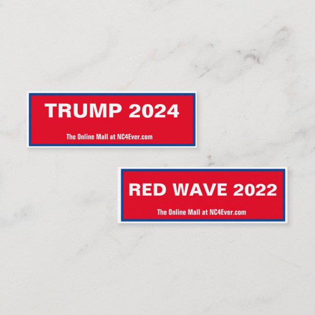 TARJETA DE NEGOCIO DE TRUMP 2024 RED WAVE 2022 (Anverso / Reverso)