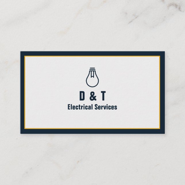 Tarjeta de Negocio Eléctrica, Electricista, Electr (Anverso)