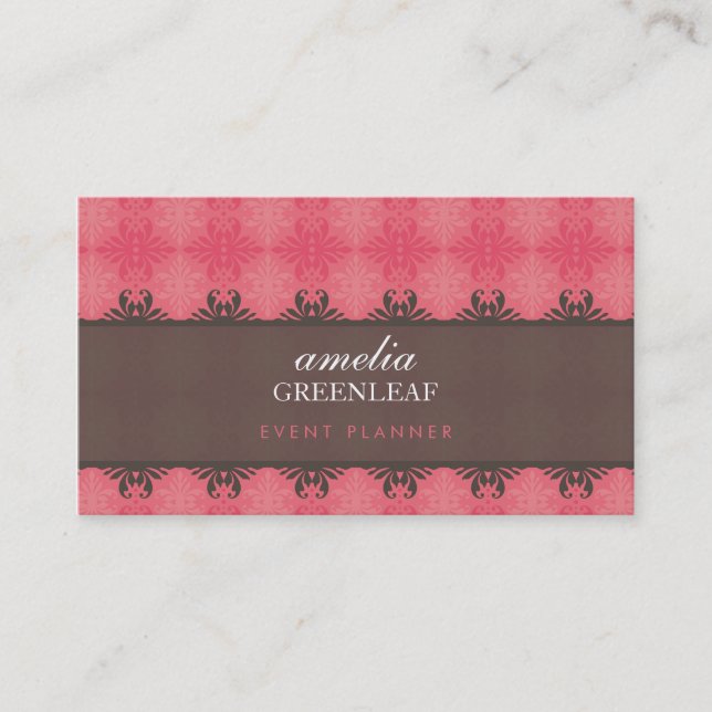 TARJETA DE NEGOCIO :: elegante estampado 11 (Anverso)