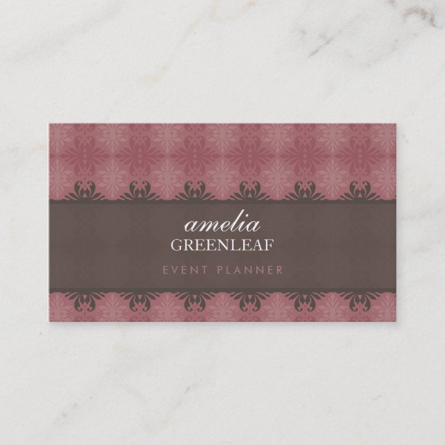 TARJETA DE NEGOCIO :: elegante estampado 13 (Anverso)