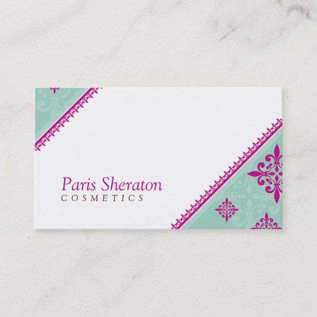 TARJETA DE NEGOCIO elegante inclinación de la ment (Anverso)