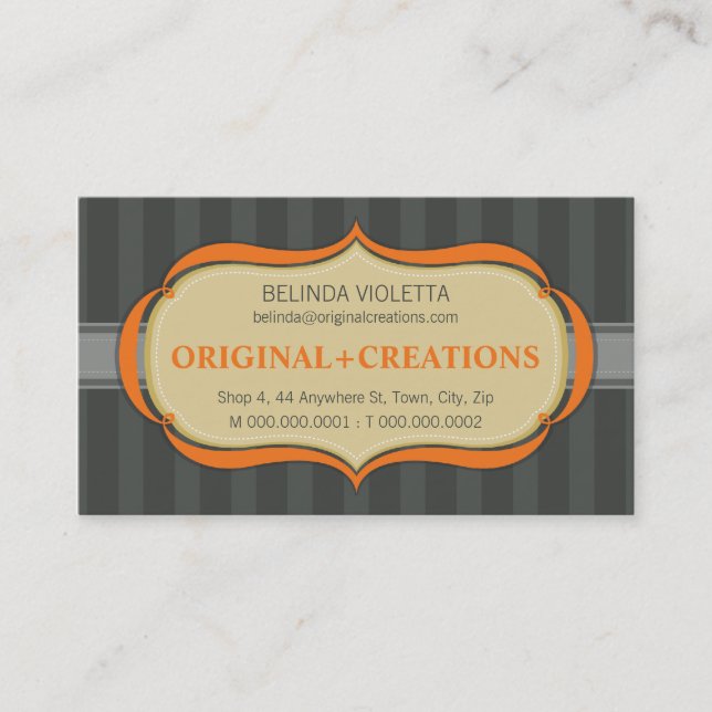 TARJETA DE NEGOCIO :: elegante L10, extravagante (Anverso)