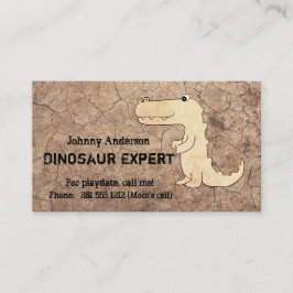 Tarjeta De Negocio Especializada En Dinosaurios In