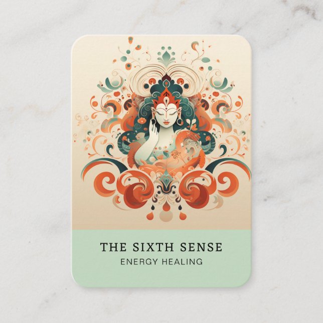 Tarjeta de Negocio Espiritual Energie Heiler Reiki (Anverso)