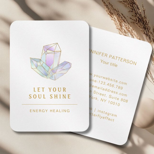 Tarjeta de Negocio Espiritual Energie Heiler Reiki (Energie Heiler Reiki Spiritual Business Card)