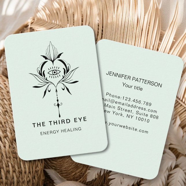 Tarjeta de Negocio Espiritual Energie Heiler Reiki (Energie Heiler Reiki Spiritual Business Card)