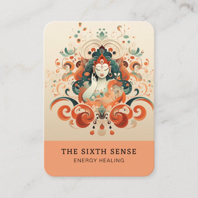 Tarjeta de Negocio Espiritual Energie Heiler Reiki (Anverso)