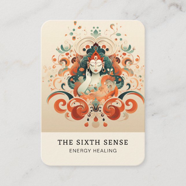 Tarjeta de Negocio Espiritual Energie Heiler Reiki (Anverso)