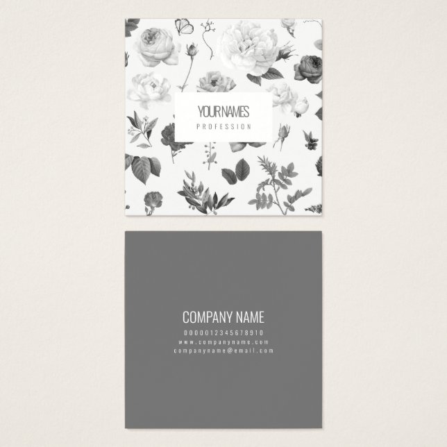 TARJETA DE NEGOCIO FOLDEADA: "FLORES DE VENTAJA" (Anverso y reverso)