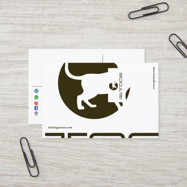 TARJETA DE NEGOCIO GATTOOS (Anverso/Reverso In Situ)
