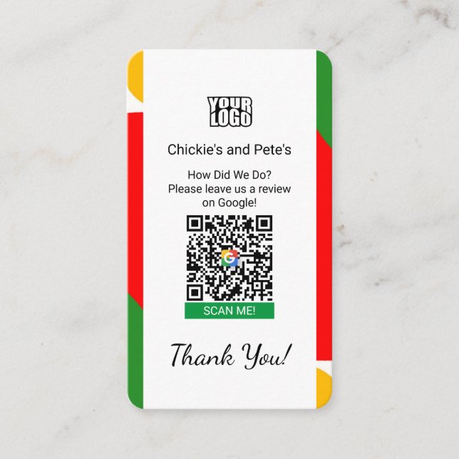 Tarjeta De Negocio Google Review Para Pequeñas Emp (Anverso)