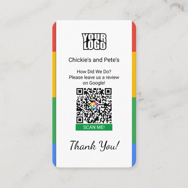 Tarjeta De Negocio Google Review Para Pequeñas Emp (Anverso)