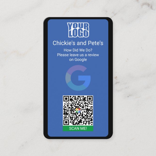 Tarjeta De Negocio Google Review Para Pequeñas Emp (Anverso)