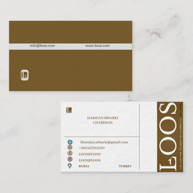 TARJETA DE NEGOCIO LOOS (Anverso / Reverso)