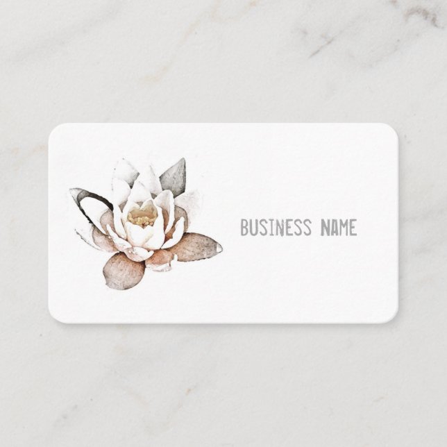 TARJETA DE NEGOCIO "LOTUS BLANCO" (Anverso)