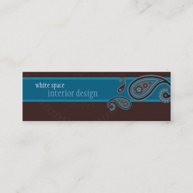 TARJETA DE NEGOCIO MINI :: paisley 1 (Anverso)