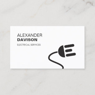 TARJETA DE NEGOCIO MODERNA DE LOGO DE ELECTRICIA I