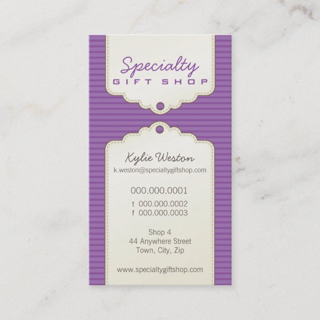 TARJETA DE NEGOCIO :: moderno gifttag P2 (Anverso)