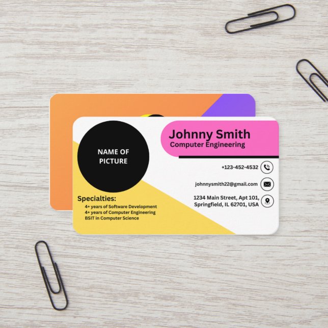 TARJETA DE NEGOCIO Nº 8 (Anverso/Reverso In Situ)