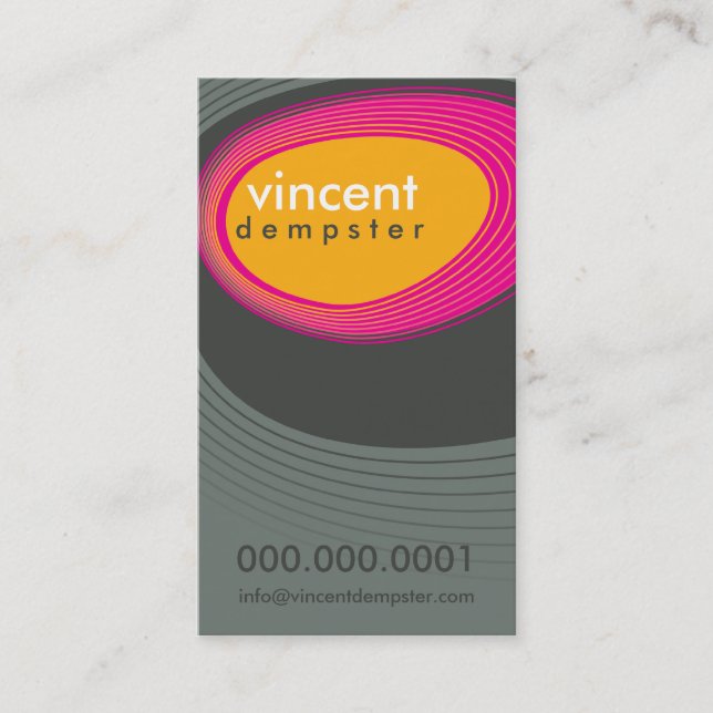 TARJETA DE NEGOCIO :: negrita rocas retro P6 (Anverso)