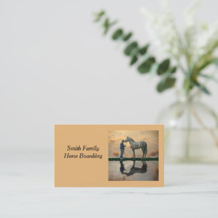 Tarjeta De Negocio OTTB Gris Horse And Groom