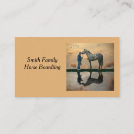 Tarjeta De Negocio OTTB Gris Horse And Groom