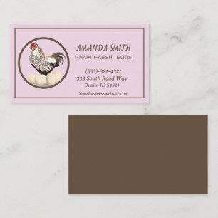 Tarjeta De Negocio Para La Venta De Huevos Frescos