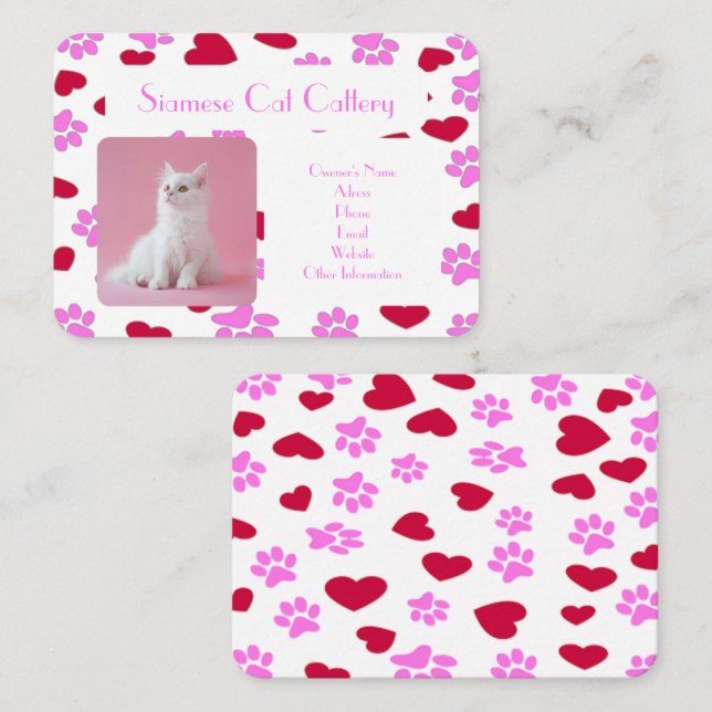 Tarjeta De Negocio Para Patrón De Impresiones De P (Anverso / Reverso)