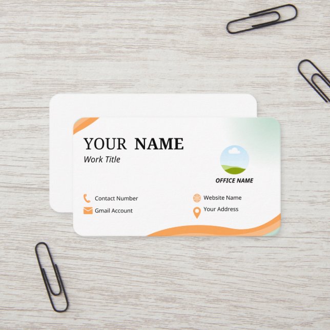 Tarjeta De Negocio Para Su Empresa (Anverso/Reverso In Situ)