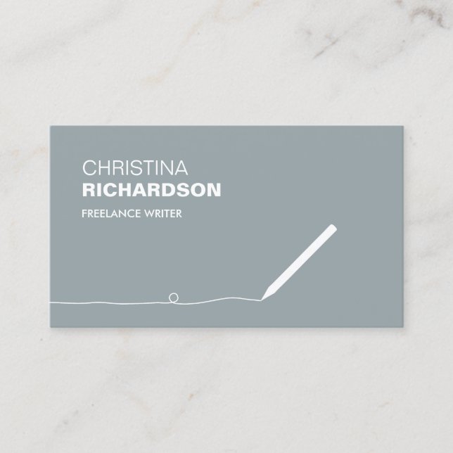 TARJETA DE NEGOCIO PENCIL PARA AUTORES Y ESCRITORE (Anverso)