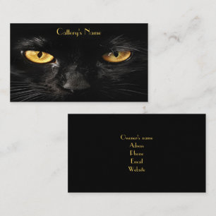 Tarjeta De Negocio Personalizada Para Cattery Blac
