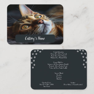 Tarjeta De Negocio Personalizada Para Gato Bengalí