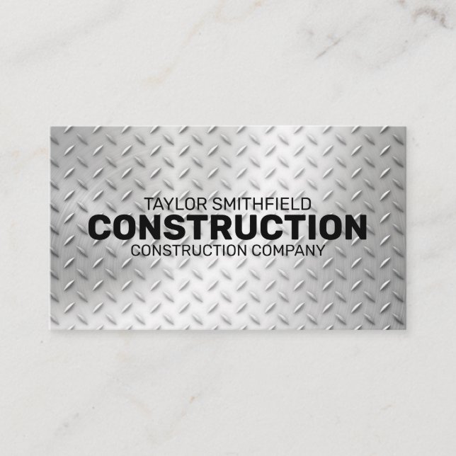 TARJETA DE NEGOCIO PROFESIONAL DE CONSTRUCCIÓN met (Anverso)