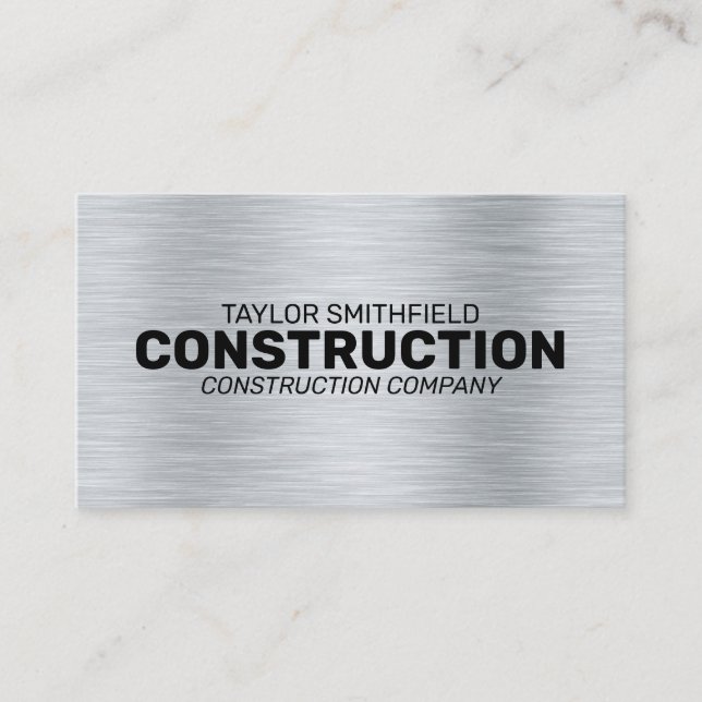TARJETA DE NEGOCIO PROFESIONAL DE CONSTRUCCIÓN met (Anverso)