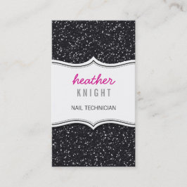 TARJETA DE NEGOCIO purpurina brillante brillo rosa