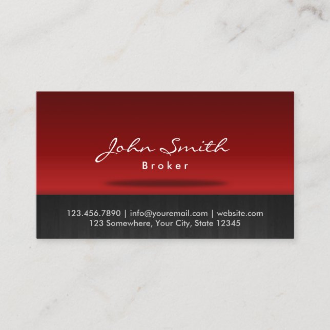 Tarjeta de Negocio Red Stage Real Estate Broker (Anverso)
