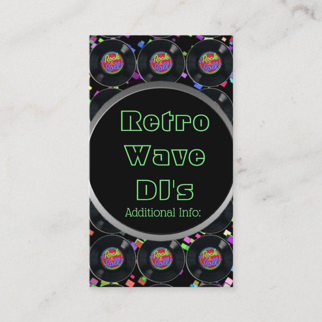 Tarjeta De Negocio Rock And Roll Vinyl 2 (Anverso)