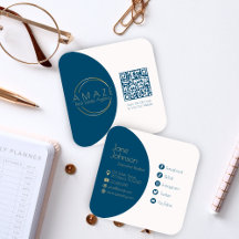 Tarjeta de Negocio Simple Design Realtor Con Códig