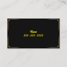 Tarjeta De Negocio Simple Fancy Name Y Number