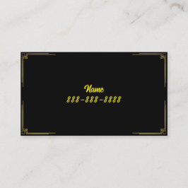 Tarjeta De Negocio Simple Fancy Name Y Number