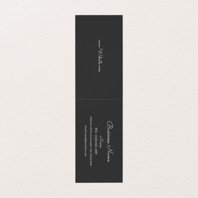 TARJETA DE NEGOCIO SIMPLE PERSONALIZADA (Exterior desplegado)