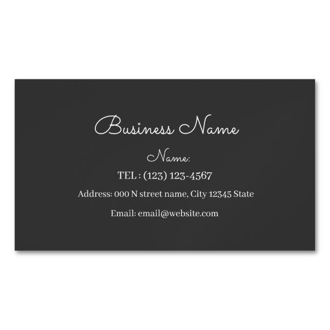 TARJETA DE NEGOCIO SIMPLE PERSONALIZADA (Anverso)