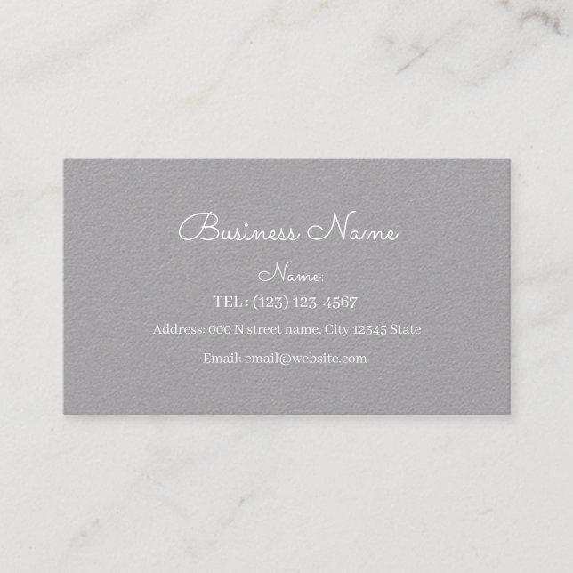 TARJETA DE NEGOCIO SIMPLE PERSONALIZADA (Anverso)