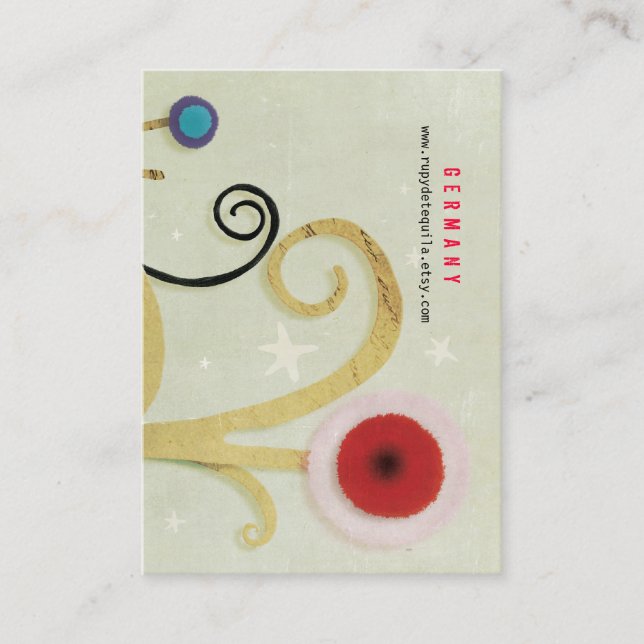 Tarjeta De Negocio Swirl Red Poppy (Anverso)