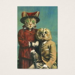 Tarjeta De Negocio Vintage Owl And Pussy Cat ACEO