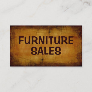 Tarjeta de negocios antigua de ventas de muebles