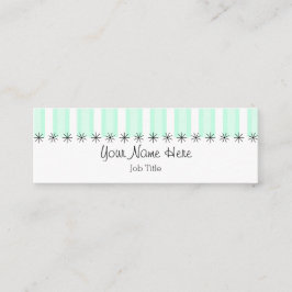 Tarjeta de negocios Aqua Stripe Skinny