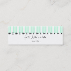 Tarjeta de negocios Aqua Stripe Skinny
